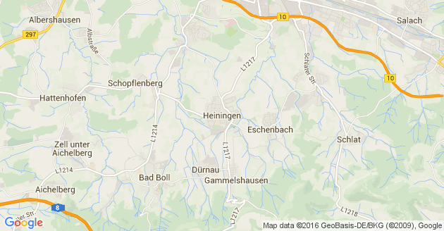 Karte Heiningen Kreis Göppingen
