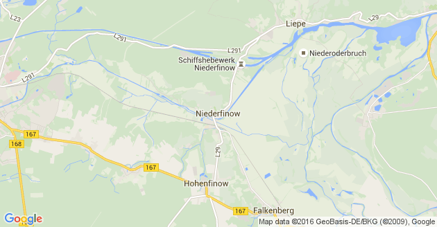 Karte Niederfinow