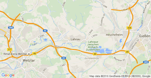 Karte Lahnau