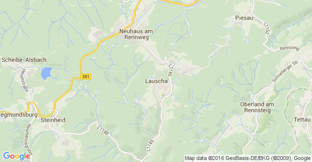 Karte Lauscha                