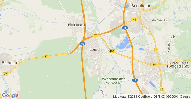 Karte Lorsch in Hessen