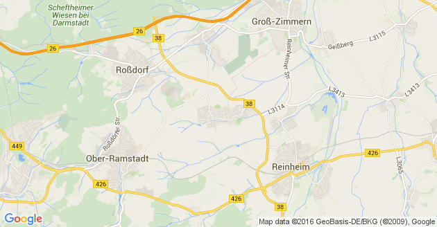 Karte Roßdorf in der Rhön
