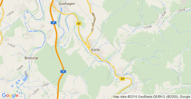 Karte Körle