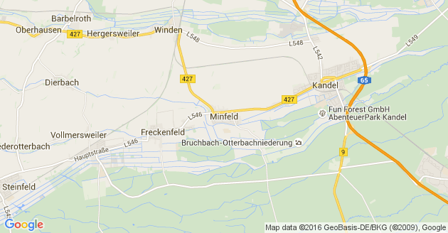 Karte Minfeld