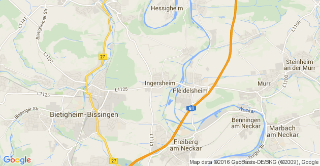 Karte Ingersheim in Württembeg