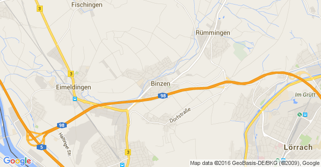 Karte Binzen Kreis Lörrach