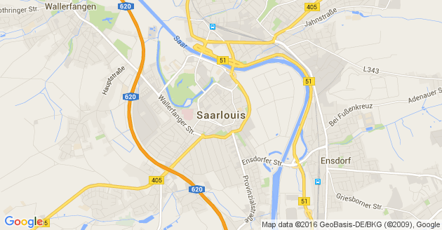 Karte Saarlouis