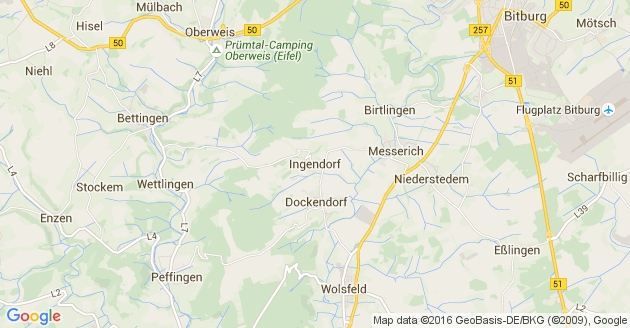 Karte Ingendorf in der Eifel