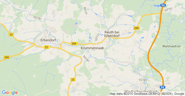 Karte Krummennaab