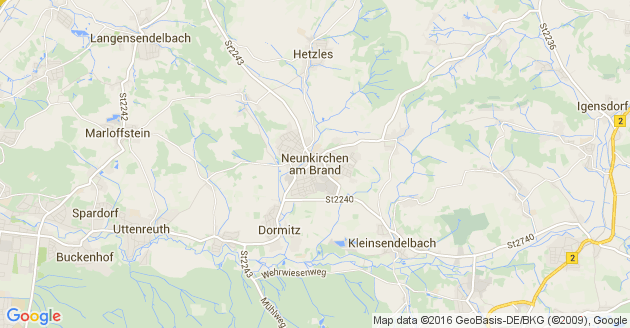 Karte Neunkirchen am Brand