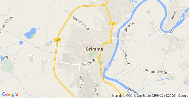 Karte Grimma