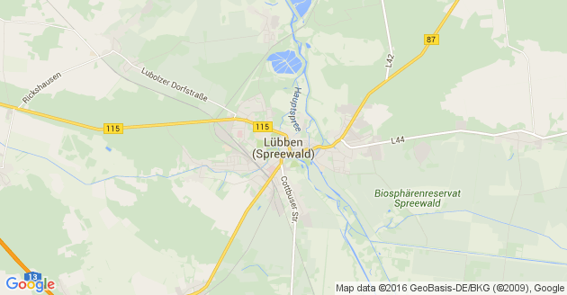 Karte Lübben im Spreewald